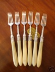 Conjunto de 6 Garfos Casq. e Marfim UK 534 | SOLD